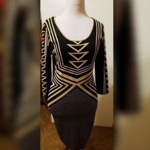 Derek Heart 🖤 Black & Tan Soft Sweater Dress XL